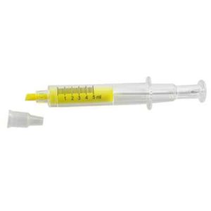 STYLO BILLE/SURLIGNEUR PIQURE JAUNE ET TRANSPARENT