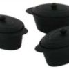Set 3 cocottes noires