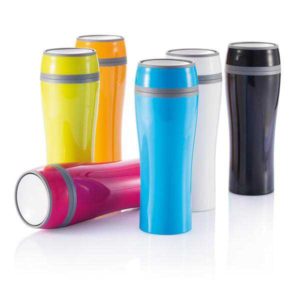 Mug isotherme à bouton poussoir