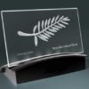 Plaque trophée en verre