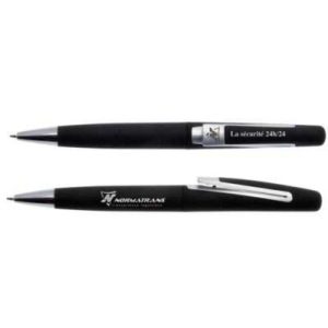 STYLO BILLE ASPECT GOMME NOIR