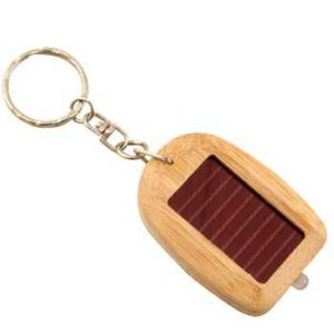 PORTE CLES LAMPE SOLAIRE BAMBOU