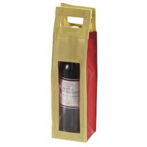 Sac 1 bouteille Beige/Bordeaux