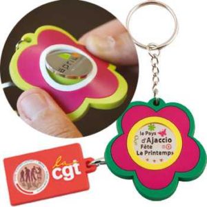 PORTE CLES PVC SOUPLE JETON