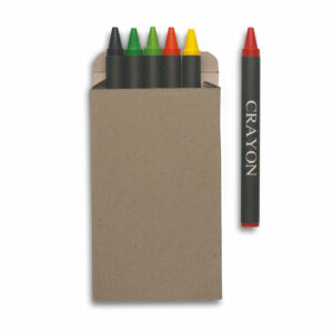 Etui 6 crayons cire Brabo