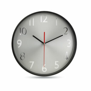 Horloge murale fond argent Rondo