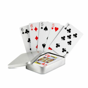 Cartes à jouer boîte étain Amigo