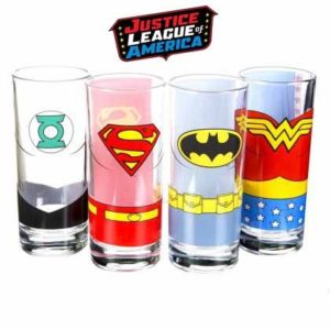 Verres Justice League - lot de 4