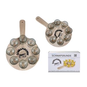 Shooters avec Planche Ronde en Bois