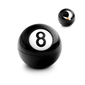 Cendrier Boule de Billard N°8 en Melamine