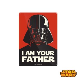 Petite Plaque Metallique Star Wars - I am Your Father