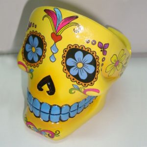 Cendrier Tete de Mort : Cendrier Tete de Mort Coloris Jaune