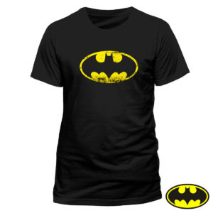 T-shirt Batman logo effet vintage : S