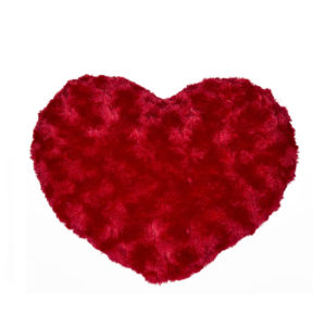 Coussin Coeur Rouge Fourrure
