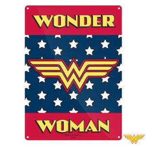 Petite Plaque Metallique Wonder Woman Logo