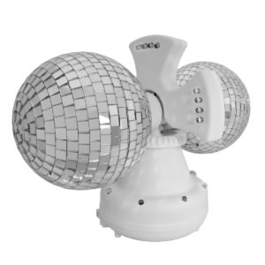 Double Boule a Facettes avec Eclairage Leds Multicolores