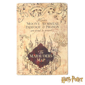 Petite Plaque Metallique Harry Potter - Carte du Maraudeur