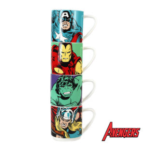 Tasses Empilables Super-Heros Marvel - Lot de 4