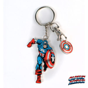Porte-Cles Captain America Marvel avec Jeton de Course