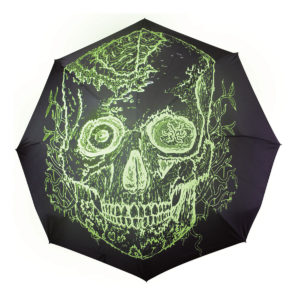 Parapluie Tete de Mort Phosphorescente