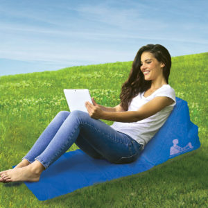 Tapis avec Dossier Gonflable : Tapis avec Dossier Gonflable Bleu
