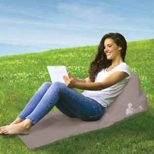 Tapis avec Dossier Gonflable : Tapis avec Dossier Gonflable Gris