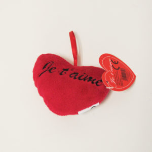 Coussin Mini Coeur Rouge Je T'Aime