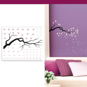 Stickers Cerisiers Japonais Fleuris
