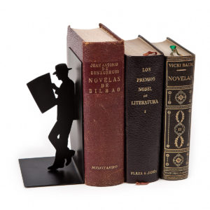Serre-Livres Le Lecteur en Metal