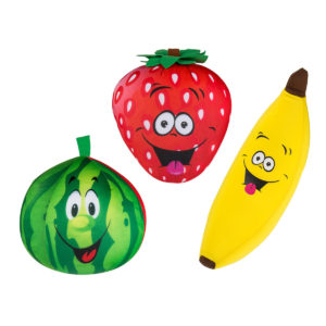 Coussins Microbille Fruits - Lot de 3