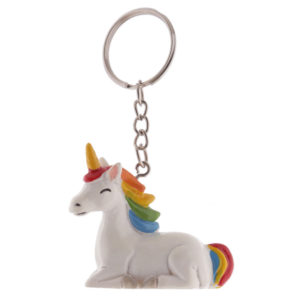Porte-cles Licorne Arc-en-Ciel 3D