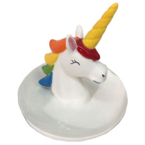Porte-Bagues Licorne Arc-en-Ciel
