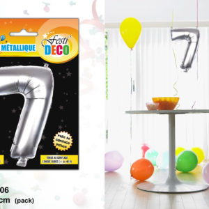 Maxi Ballon Metallique Chiffre Anniversaire : Chiffre 7