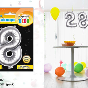 Maxi Ballon Metallique Chiffre Anniversaire : Chiffre 8