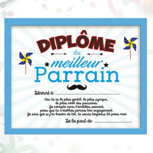 Cadre Diplome du Meilleur Parrain