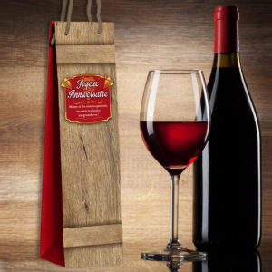 Sac Cadeau Bouteille de Vin : ANNIVERSAIRE