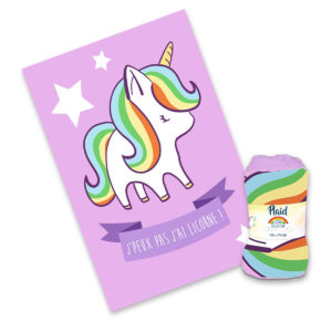 Plaid Licorne - J'Peux Pas J'ai Licorne