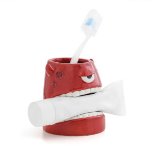 Porte-Brosse a Dents Monstre Rouge
