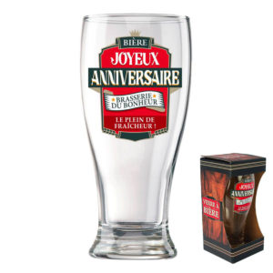 Verre a Biere Anniversaire : Joyeux Anniversaire