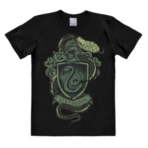 T-Shirt Harry Potter Noir Armoiries de Serpentard : L