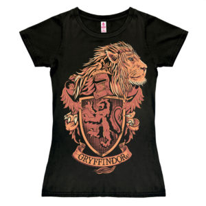 T-Shirt Femme Harry Potter Noir Armoiries de Gryffondor : M