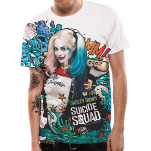 T-shirt Batman Harley Quinn Suicide Squad Graffiti : L