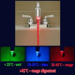 Robinet Lumineux Multicolore Sans Piles