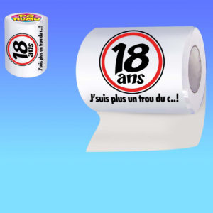 Papier Toilette Anniversaire Humoristique : Papier Toilette Anniversaire 18 ans