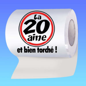 Papier Toilette Anniversaire Humoristique : Papier Toilette Anniversaire 20 ans