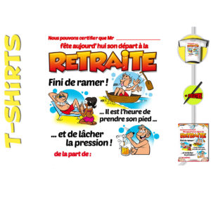 T-Shirt Retraite Certifie avec Marqueur : T-Shirt Retraite Certifie Homme