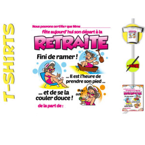 T-Shirt Retraite Certifie avec Marqueur : T-Shirt Retraite Certifie Femme