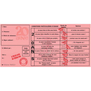 Permis Anniversaire Humoristique : Permis Anniversaire 20 Ans