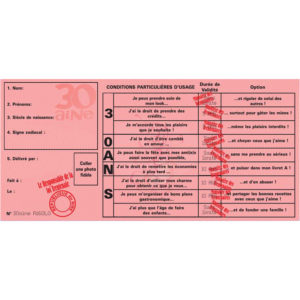 Permis Anniversaire Humoristique : Permis Anniversaire 30 Ans