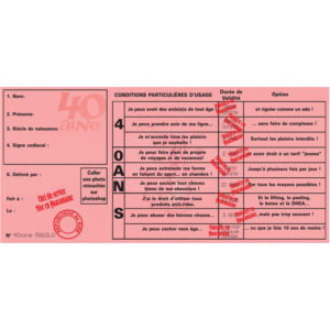 Permis Anniversaire Humoristique : Permis Anniversaire 40 Ans